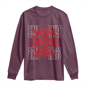England Flag Lion Symbol English Pride Long Sleeve Shirt