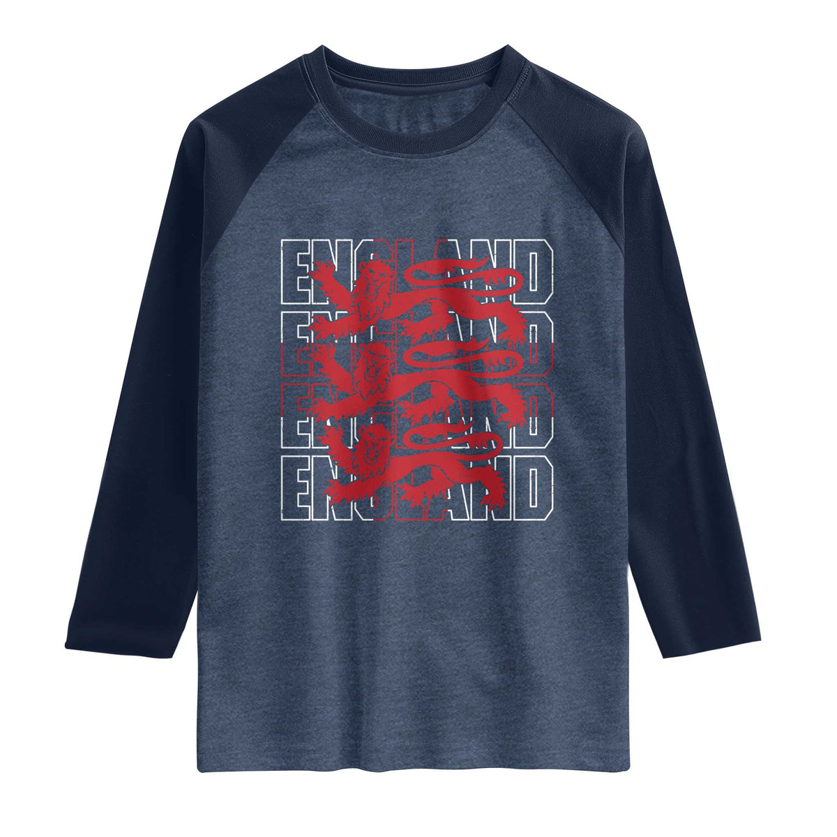 England Flag Lion Symbol English Pride Raglan Shirt