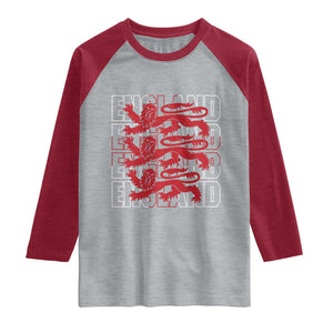 England Flag Lion Symbol English Pride Raglan Shirt