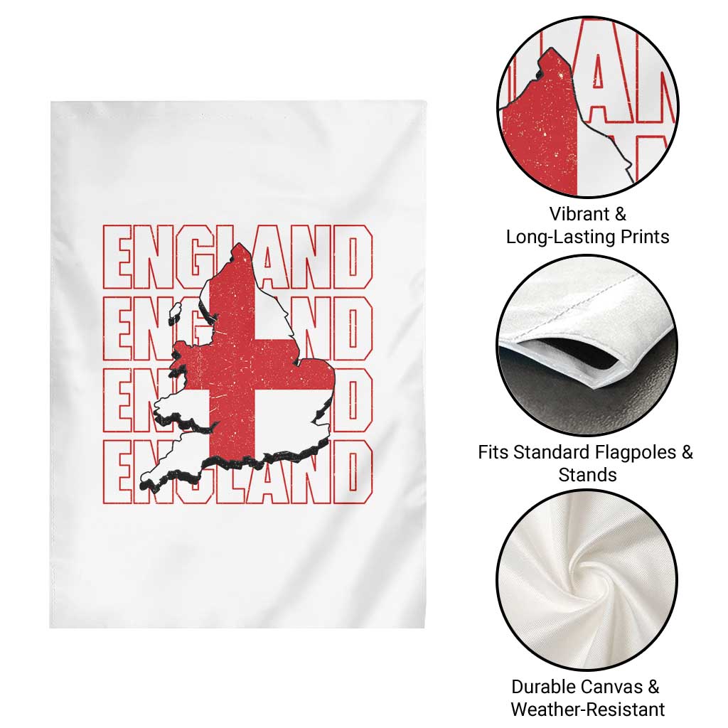 England Map St George's Cross English Roots Garden Flag TS14 Print Your Wear