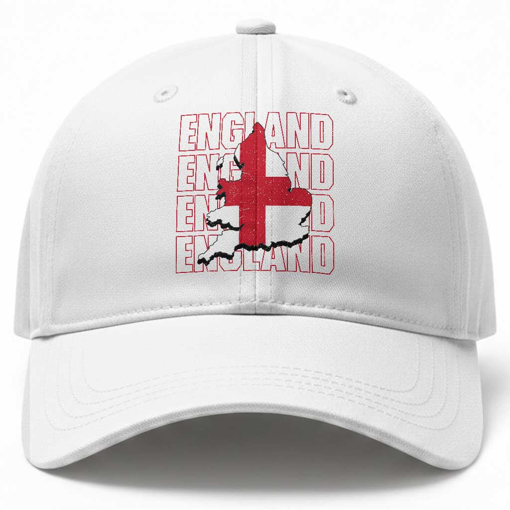 England Map St George's Cross English Roots Baseball Cap TS14 Print Your Wear