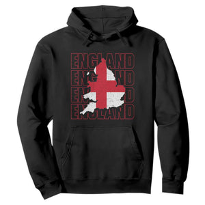 England Map St George's Cross English Roots Hoodie