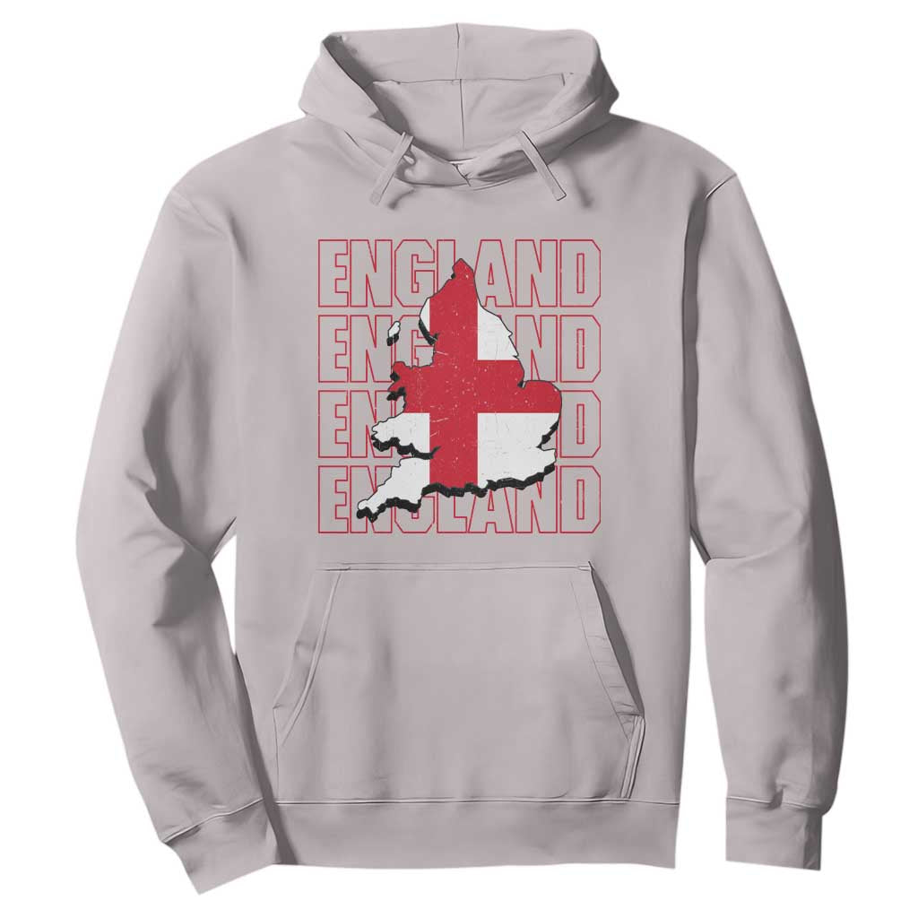 England Map St George's Cross English Roots Hoodie