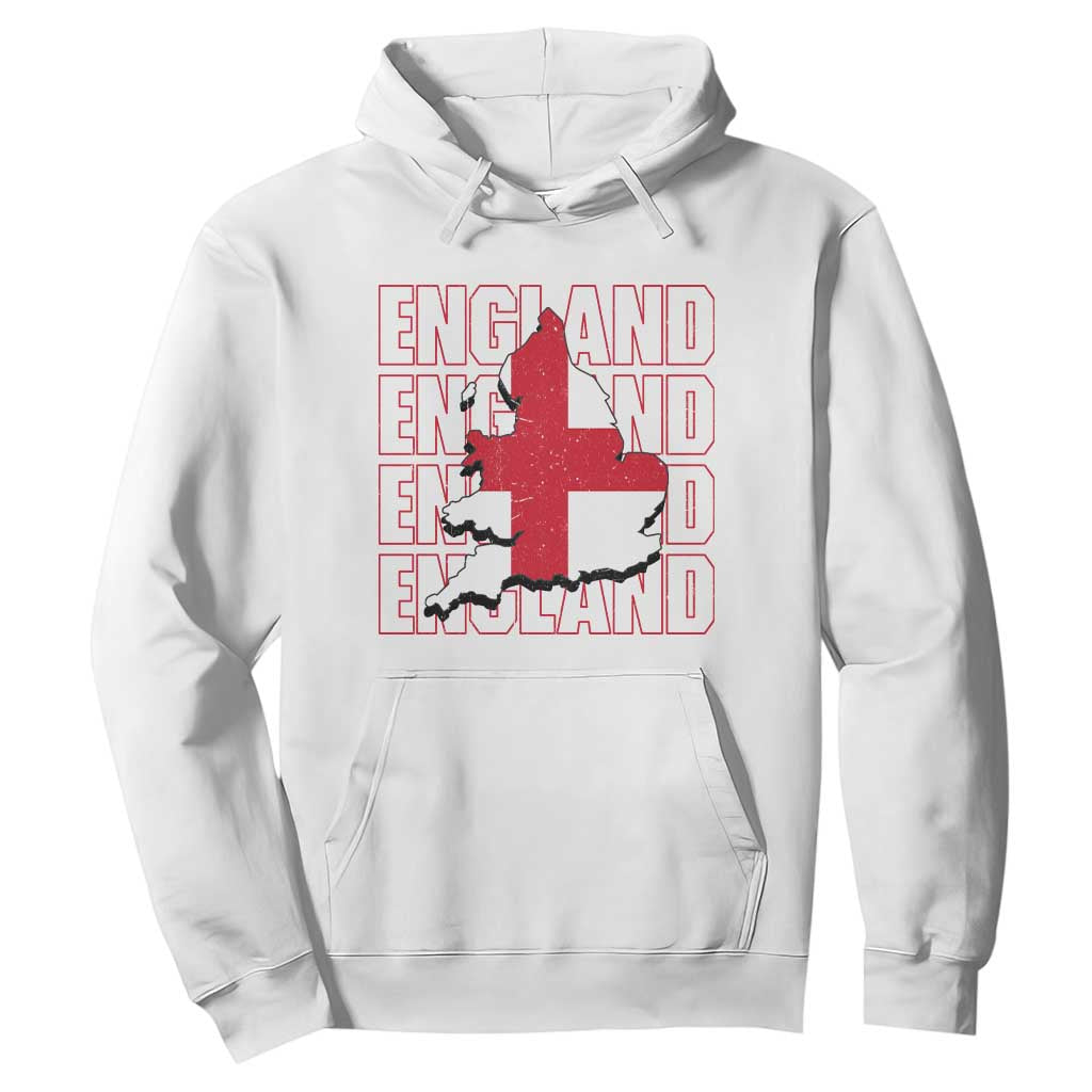 England Map St George's Cross English Roots Hoodie
