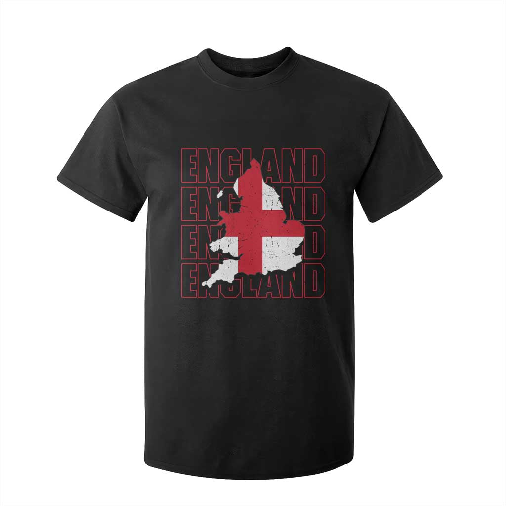 England Map St George's Cross English Roots T Shirt For Kid