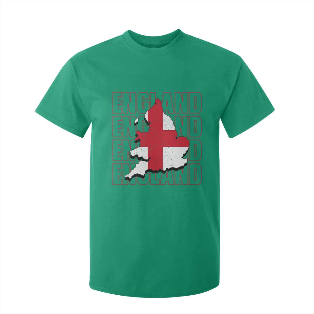 England Map St George's Cross English Roots T Shirt For Kid
