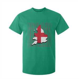 England Map St George's Cross English Roots T Shirt For Kid