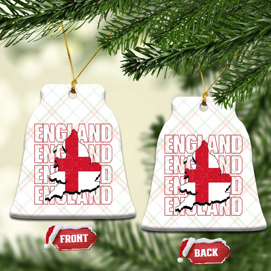 England Map St George's Cross English Roots Ceramic Ornament