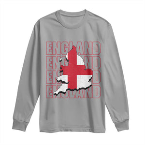 England Map St George's Cross English Roots Long Sleeve Shirt