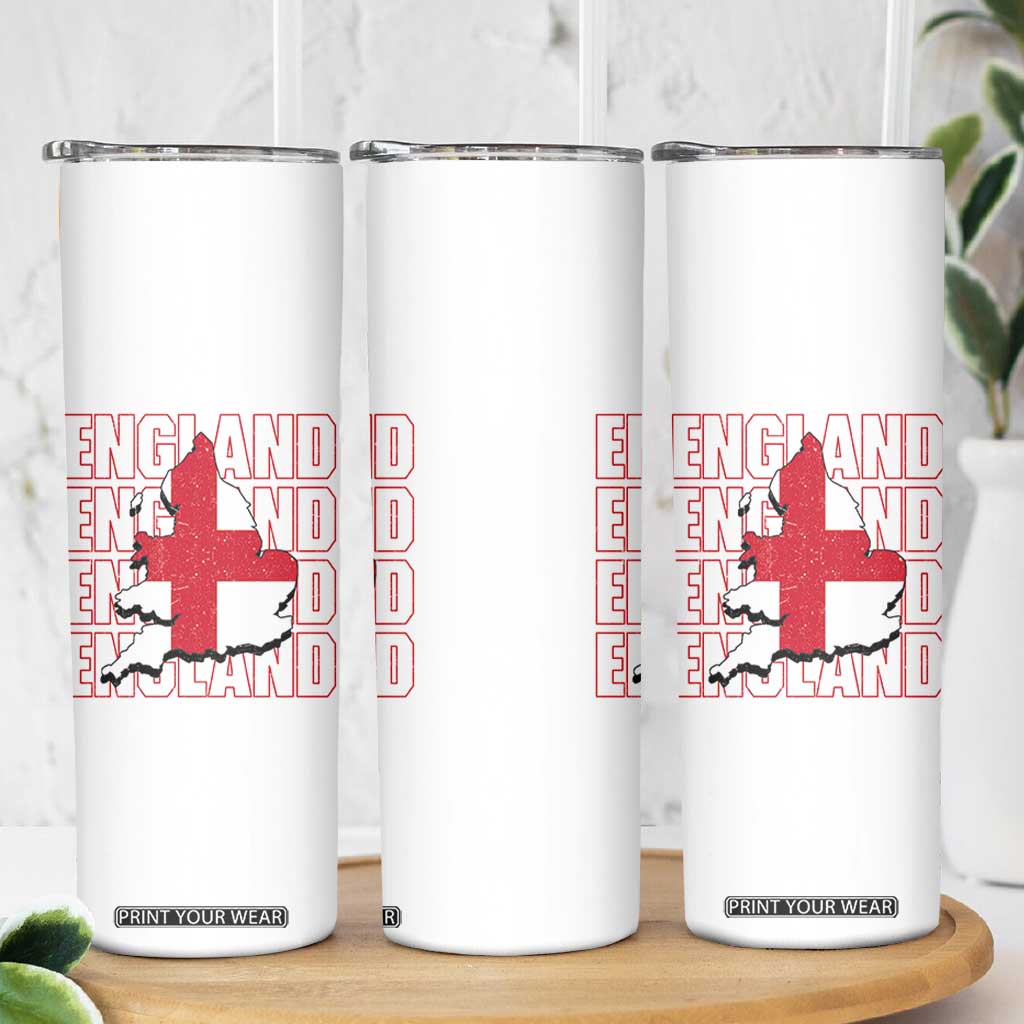 England Map St George's Cross English Roots Skinny Tumbler TS14 Print Your Wear