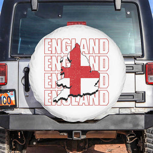 England Map St George's Cross English Roots Spare Tire Cover TS14 No hole White Print Your Wear