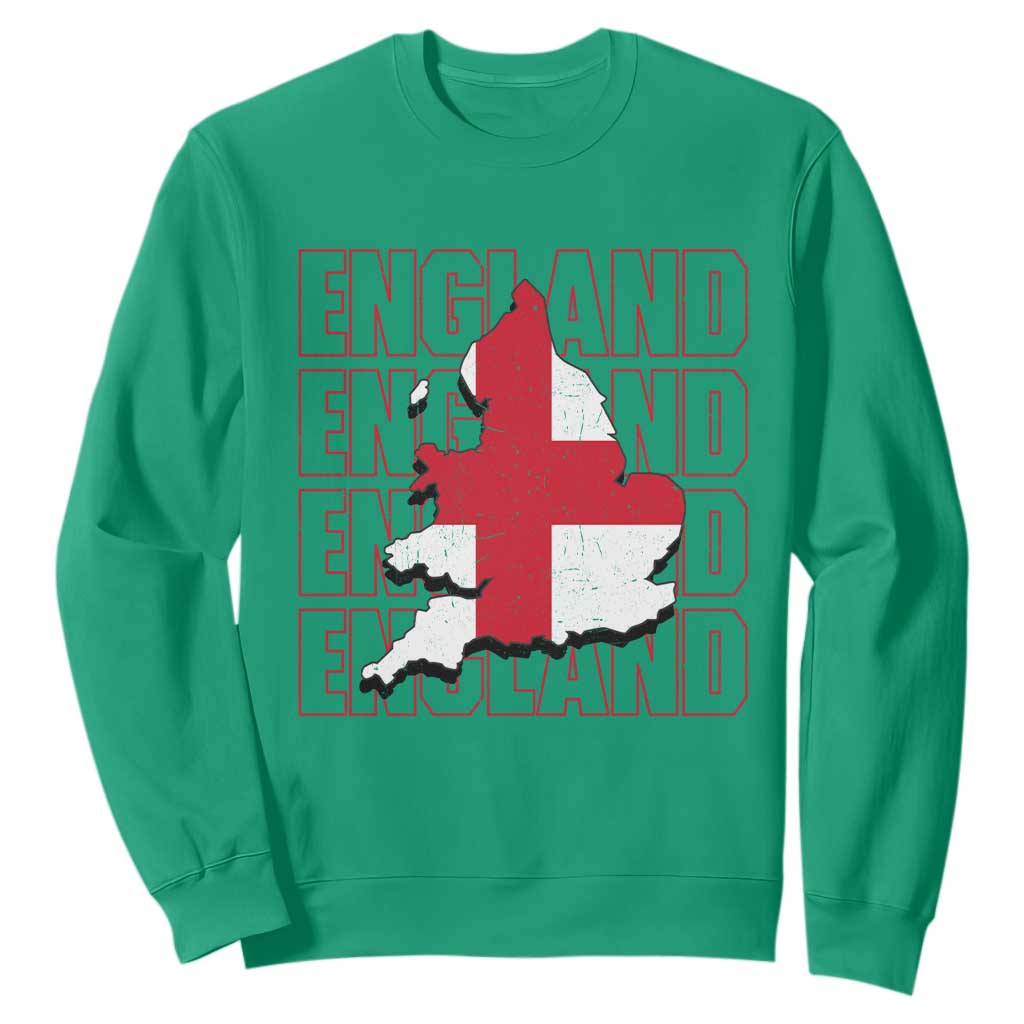 England Map St George's Cross English Roots Sweatshirt