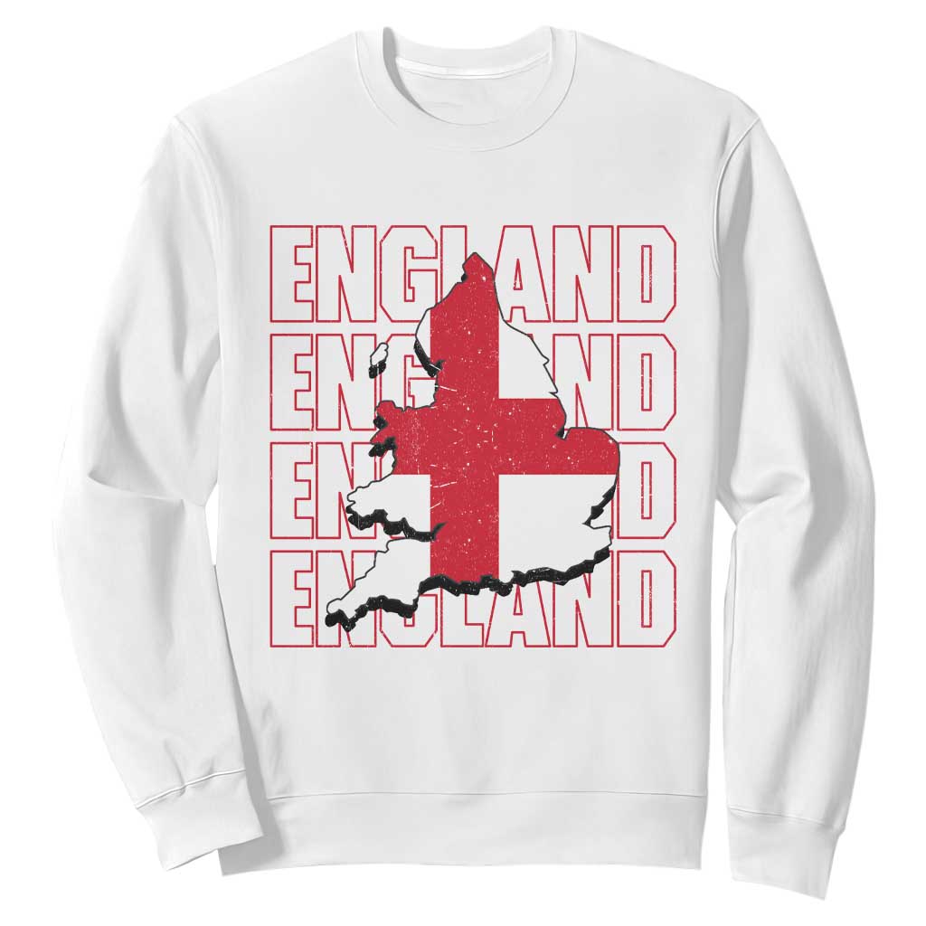 England Map St George's Cross English Roots Sweatshirt