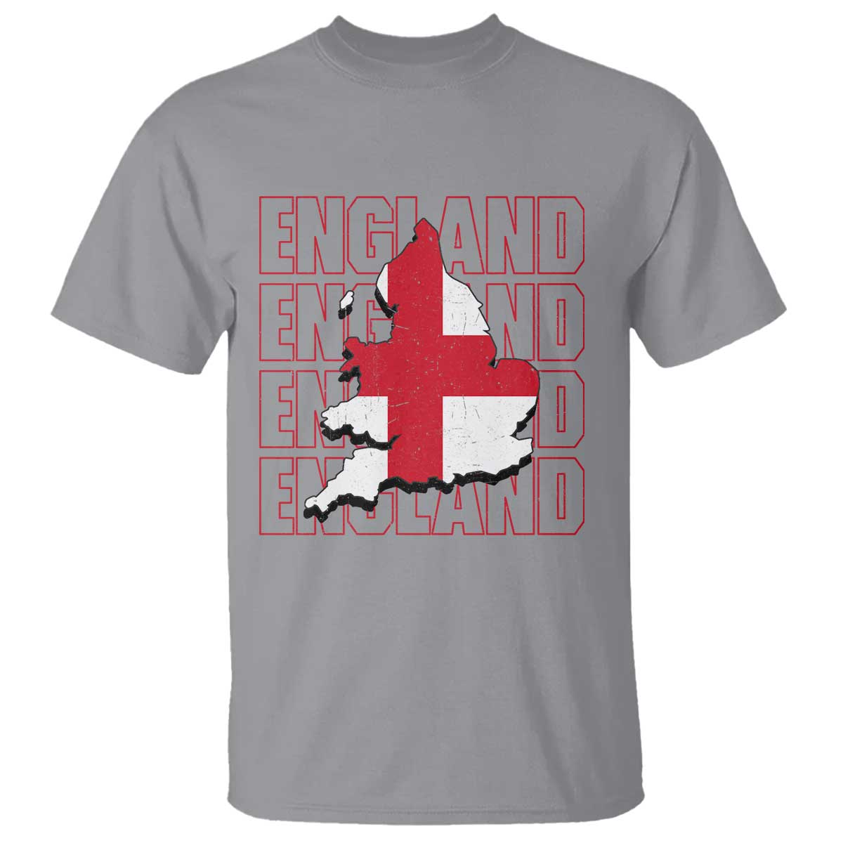 England Map St George's Cross English Roots T Shirt