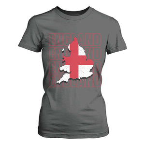 England Map St George's Cross English Roots T Shirt For Women