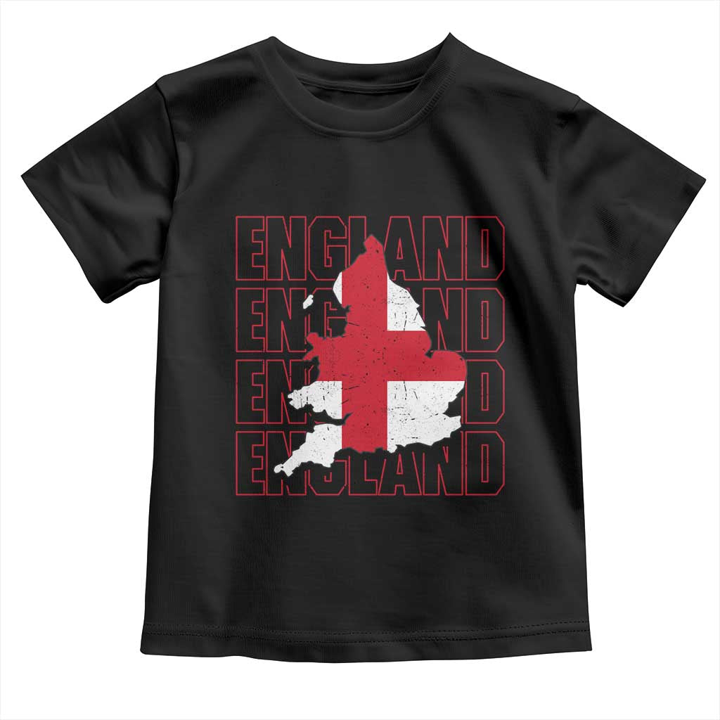 England Map St George's Cross English Roots Toddler T Shirt