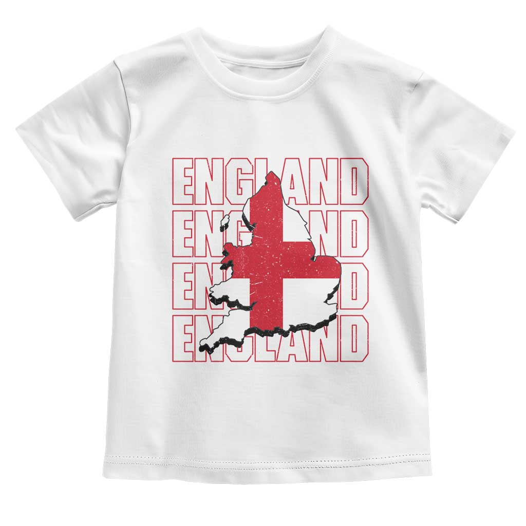 England Map St George's Cross English Roots Toddler T Shirt