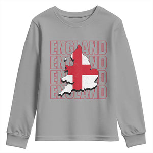 England Map St George's Cross English Roots Youth Sweatshirt