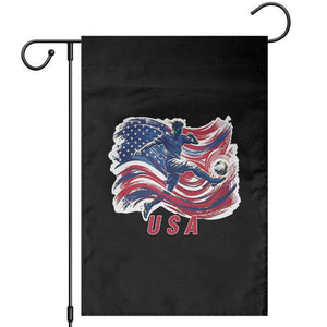 USA Soccer Fan American Flag Garden Flag TS14 Black Print Your Wear