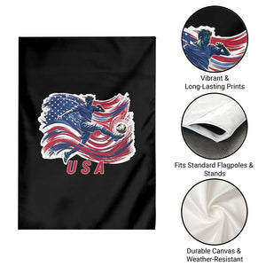 USA Soccer Fan American Flag Garden Flag TS14 Print Your Wear