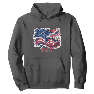 USA Soccer Fan American Flag Hoodie