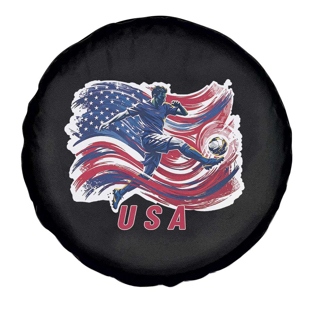 USA Soccer Fan American Flag Spare Tire Cover TS14 Print Your Wear