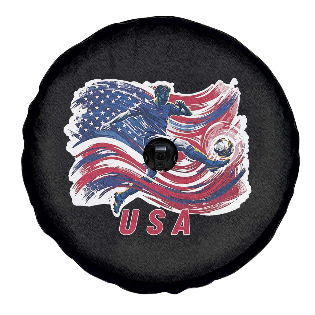 USA Soccer Fan American Flag Spare Tire Cover TS14 Print Your Wear