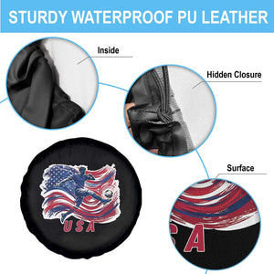USA Soccer Fan American Flag Spare Tire Cover TS14 Print Your Wear