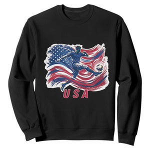 USA Soccer Fan American Flag Sweatshirt