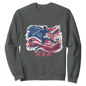 USA Soccer Fan American Flag Sweatshirt