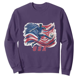 USA Soccer Fan American Flag Sweatshirt