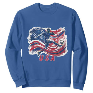 USA Soccer Fan American Flag Sweatshirt