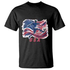 USA Soccer Fan American Flag T Shirt