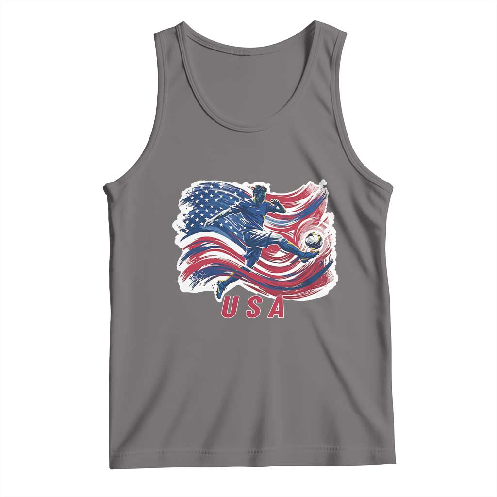 USA Soccer Fan American Flag Tank Top