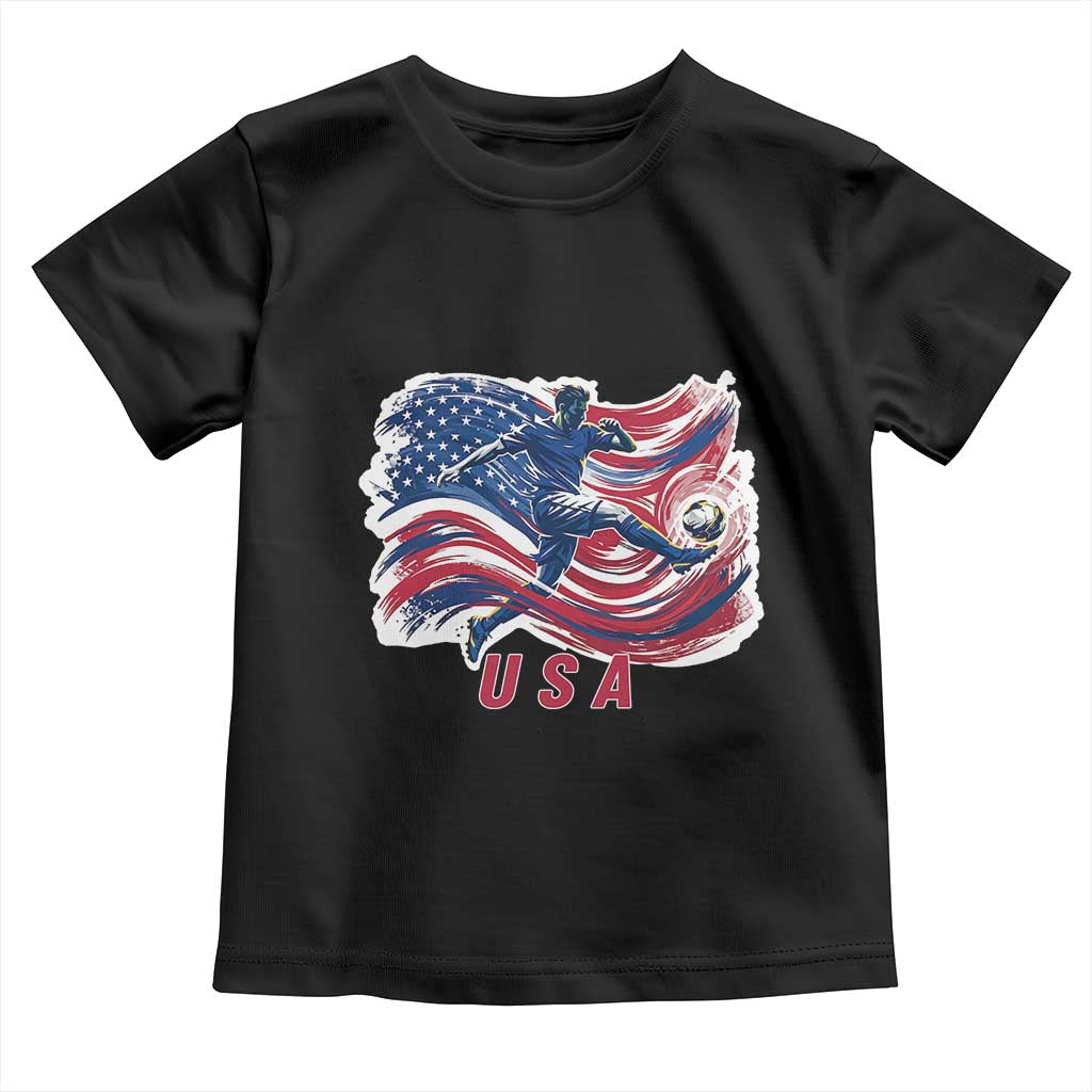 USA Soccer Fan American Flag Toddler T Shirt