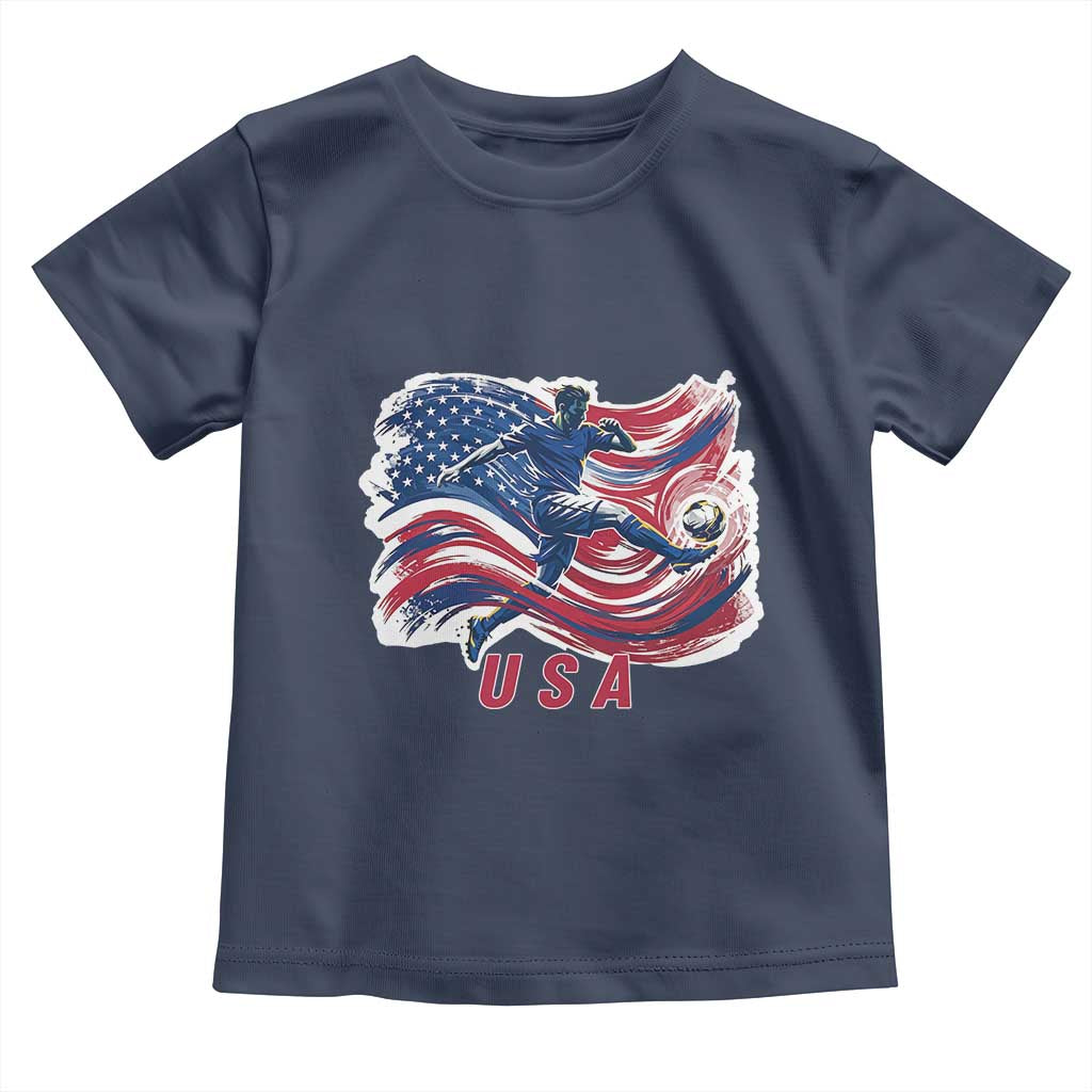 USA Soccer Fan American Flag Toddler T Shirt