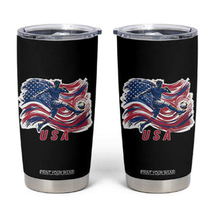 USA Soccer Fan American Flag Tumbler Cup TS14 Black Print Your Wear