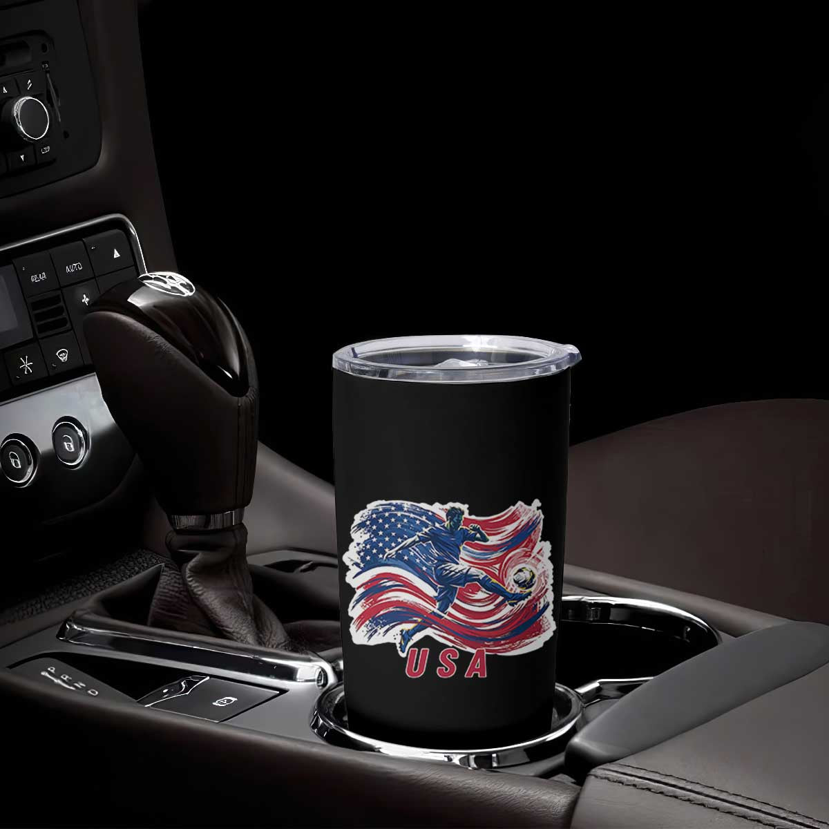 USA Soccer Fan American Flag Tumbler Cup TS14 Print Your Wear
