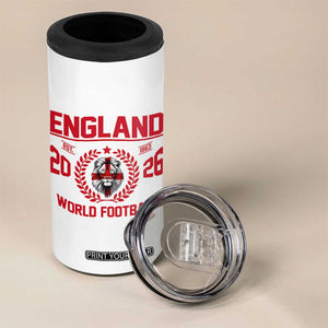 England Football Flag 4 in 1 Can Cooler Tumbler Lion St George Cross Soccer Fan Patriotic TS14 Print Your Wear