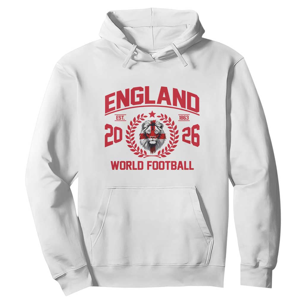 England Football Flag Hoodie Lion St George Cross Soccer Fan Patriotic