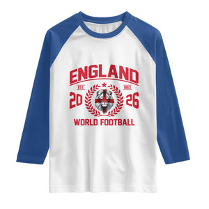 England Football Flag Raglan Shirt Lion St George Cross Soccer Fan Patriotic