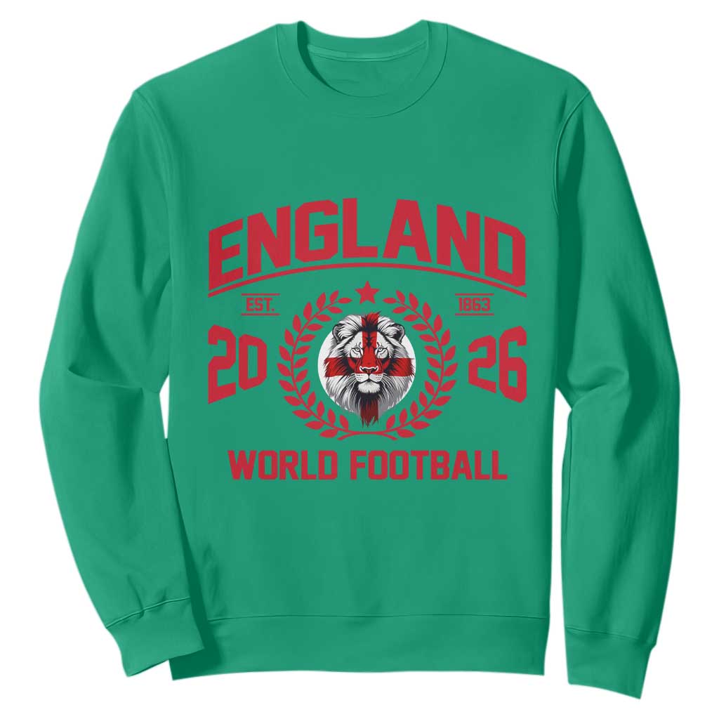 England Football Flag Sweatshirt Lion St George Cross Soccer Fan Patriotic