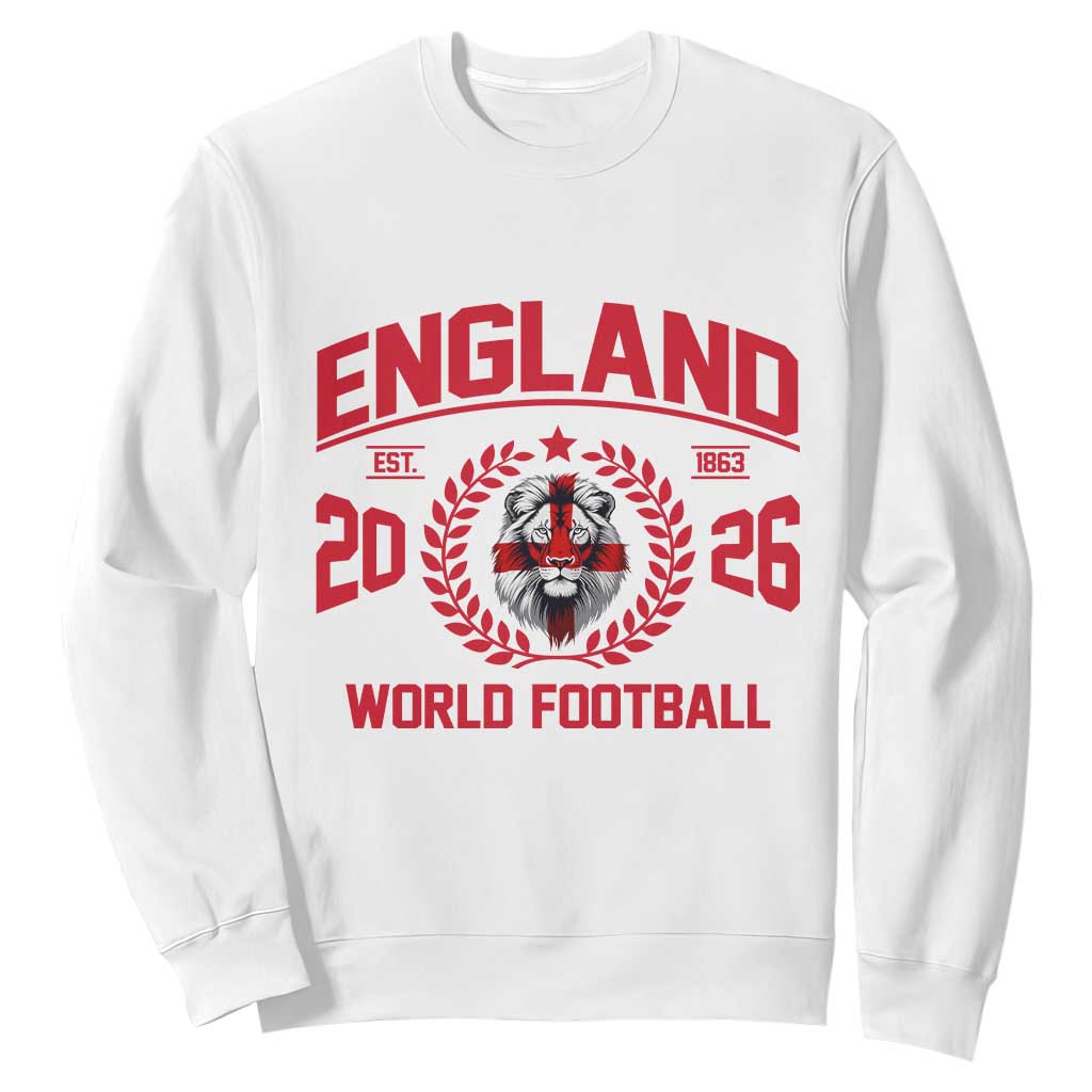England Football Flag Sweatshirt Lion St George Cross Soccer Fan Patriotic
