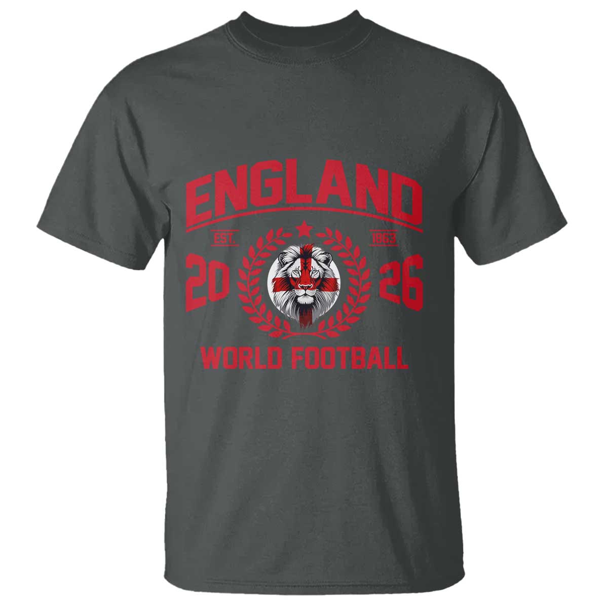 England Football Flag T Shirt Lion St George Cross Soccer Fan Patriotic