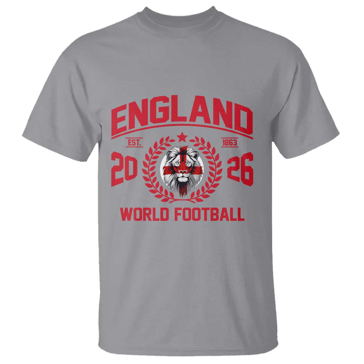 England Football Flag T Shirt Lion St George Cross Soccer Fan Patriotic