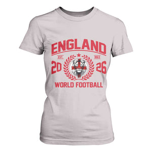England Football Flag T Shirt For Women Lion St George Cross Soccer Fan Patriotic