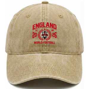 England Football Flag Washed Cotton Baseball Cap Lion St George Cross Soccer Fan Patriotic