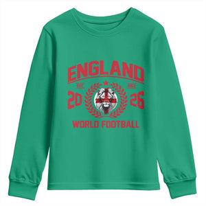 England Football Flag Youth Sweatshirt Lion St George Cross Soccer Fan Patriotic