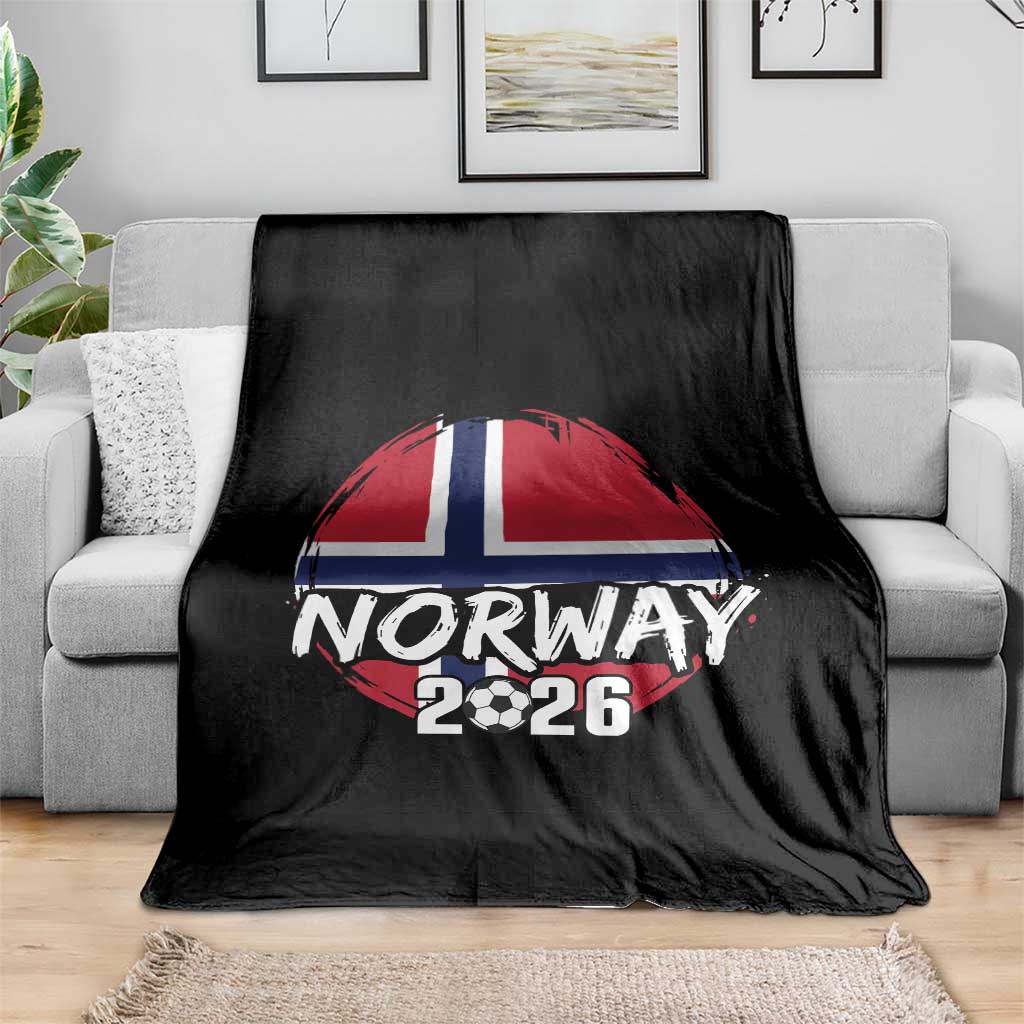 Norway 2026 Soccer Football Fan Norwegian Flag Throw Blanket TS14 Print Your Wear
