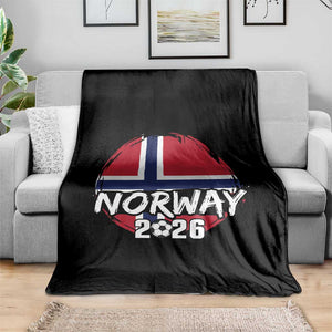 Norway 2026 Soccer Football Fan Norwegian Flag Throw Blanket TS14 Print Your Wear